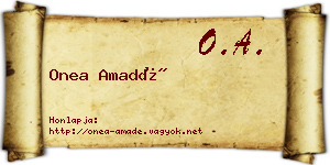 Onea Amadé névjegykártya